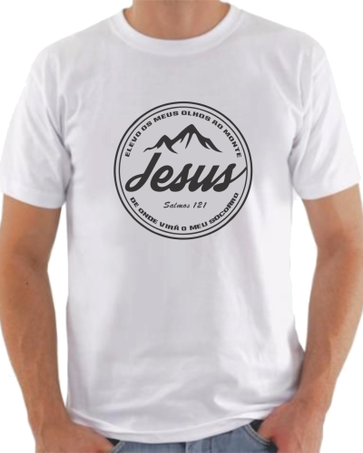 Camiseta Salmos 121 – Olho para os montes, De onde vira o meu socorro