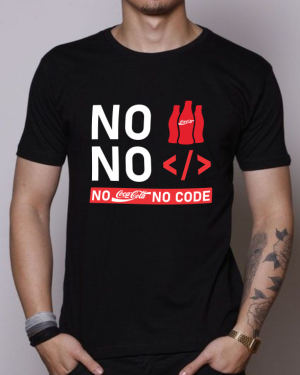 Camiseta Programador No Coca-Cola, No Code ( sem coca-cola, sem código )
