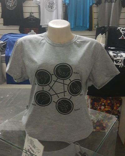 Camiseta Pedra Papel Tesoura Lagarto Spock (the big bang theory)