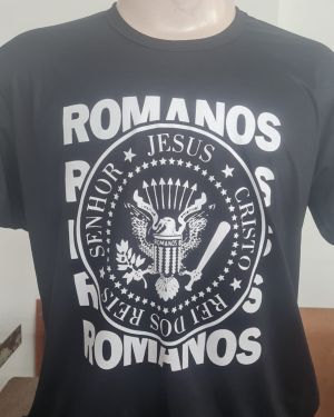 Camiseta ROMANOS 8 – JESUS CRISTO SENHOR REI DOS REIS – RAMONES GOSPEL