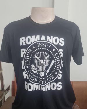 Camiseta ROMANOS 8 – JESUS CRISTO SENHOR REI DOS REIS – RAMONES GOSPEL
