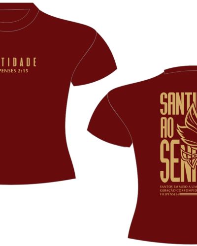 Camiseta Santidade ao Senhor – Filipenses 2:15 Bordô